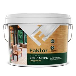 Эко-лазурь FAKTOR для древесины махагон, ведро 2,7 кг, вид