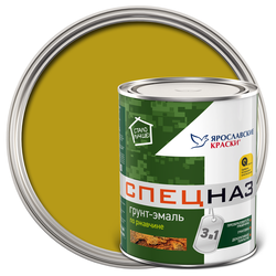 Грунт-эмаль СПЕЦНАЗ по ржавчине желтая, банка 0,8 кг, фото
