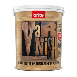 Лак BRITE FLEXX для мебели и стен акриловый матовый,банка 0,8 л, изображение