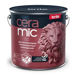 Краска BRITE CERAMIC для интенсивно используемых помещений база А, ведро 2,7 л, фото