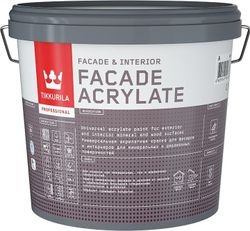 Краска фасадная Tikkurila/Tikkivala Facade Acrylate A гл/мат 2,7л, крупный план