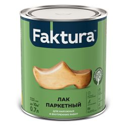 Лак FAKTURA паркетный полуматовый,банка 0,7 л, фото