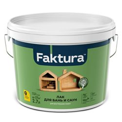 Лак FAKTURA для бань и саун,ведро 2,7 л, фото
