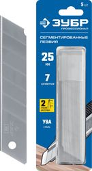 Лезвие для ножа ЗУБР запасное 25 мм 5 шт, крупный план