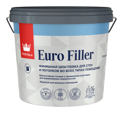 Шпатлевка финишная Tikkurila/Tikkivala Euro Filler белая 2,5 л, фотография