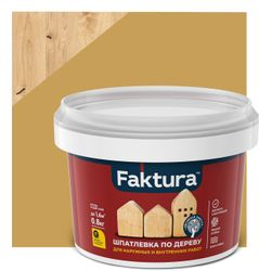Шпатлевка FAKTURA по дереву дуб, банка 0,8 кг, крупный план