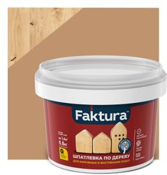 Шпатлевка FAKTURA по дереву бук, банка 0,8 кг, фото