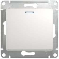 Выключатель 1-клавишный Schneider Electric GLOSSА GSL000113 белый, фото