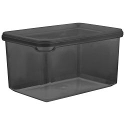 Банка для сыпучих продуктов PLAST TEAM black 0,55л прямоугольная, фото