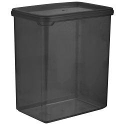 Банка для сыпучих продуктов PLAST TEAM black 1,1л прямоугольная, фотография