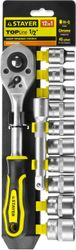 Набор торцевых головок Stayer 12 шт 10-24 1/2", фото