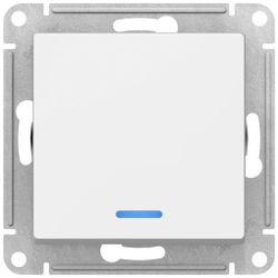 Выключатель 1-клавишный Schneider Electric Atlas Design ATN000113 белый, фото