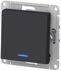 Выключатель 1-клавишный Schneider Electric Atlas Design ATN001013 карбон, детальное фото