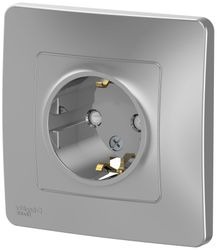 Розетка электрическая Schneider Electric BLANCA BLNRS001113 алюминий, вид