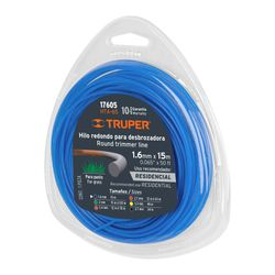 Леска для триммера TRUPER круг 1,6мм 15м, фотография