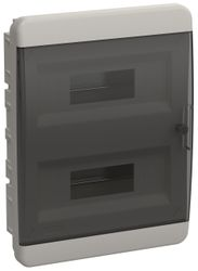 Корпус пластиковый IEK TEKFOR ЩРВ-П-24 IP41 черный прозр.дверь, картинка