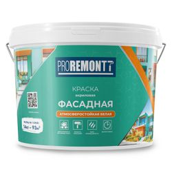 Краска фасадная PROREMONTT белая 14 кг лС, изображение