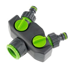 Коннектор 2-х канальный AMIGO 1/2", 3/4", 79003, картинка