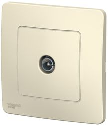 Розетка TV 1 пост Schneider Electric BLANCA молочный, вид