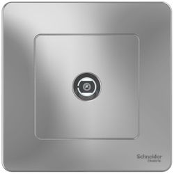 Розетка TV 1 пост Schneider Electric BLANCA алюминий, изображение