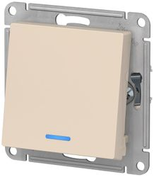 Переключатель 1-клавишный Schneider Electric Atlas Design ATN000263 бежевый, фото