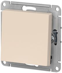 Переключатель 1-клавишный Schneider Electric Atlas Design ATN000271 бежевый, крупный план