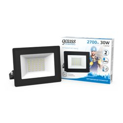 Прожектор светодиодный GAUSS Elementary G2 30W 2700lm IP65 6500К черный, детальное фото