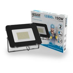 Прожектор светодиодный GAUSS Elementary G2 150W 13500lm IP65 6500К черный, фотография