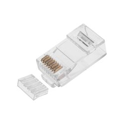 Разъем RJ-45(8P8C) REXANT под витую пару UTP CAT 6 с вставкой упак 50 шт, картинка