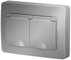 Розетка электрическая Schneider Electric BLANCA BLNRS441123 алюминий, детальное фото