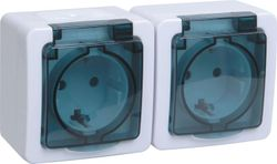 Розетка электрическая IEK ГЕРМЕС PLUS ERMP22-K03-16-54-EC белый, картинка