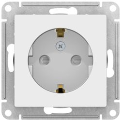 Розетка электрическая Schneider Electric Atlas Design ATN000145 белый, фотография