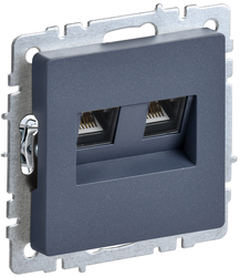Розетка RJ-45 1 пост IEK BRITE маренго, картинка