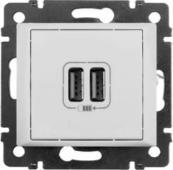 Розетка USB 2 поста Legrand Valena белый, вид