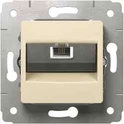 Розетка RJ-45 1 пост Legrand Cariva слоновая кость, вид