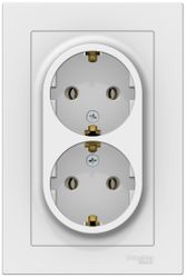 Розетка электрическая Schneider Electric Atlas Design ATN000124 белый, фотография