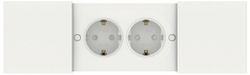 Розетка электрическая 2 поста Schneider Electric Atlas Design белый, фотография