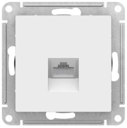 Розетка RJ-45 1 пост Schneider Electric Atlas Design белый, вид