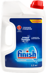 Порошок для посудомоечной машины FINISH, 2,5кг, крупный план