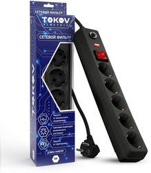 Удлинитель с сетевым фильтром 5х5 м TOKOV ELECTRIC, изображение
