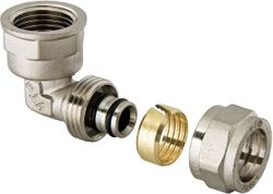 Угольник латунь никелированный VALTEC 1" х 26 мм, вид