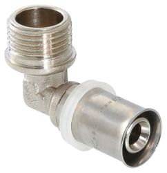 Угольник латунь никелированный VALTECVTm.253.N 1/2" х 16 мм, детальное фото