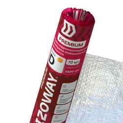 Строительная мембрана гидроизоляционная IZOWAY мембранная 66 г/м² 1,6x43,75 м, детальное фото