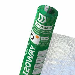 Строительная мембрана гидроизоляционная IZOWAY мембранная 55 г/м² 1,6x18,75 м, вид