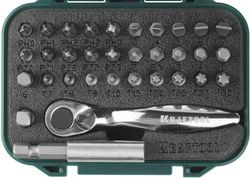 Набор бит с мини-трещоткой KRAFTOOL 26157-H33, фото