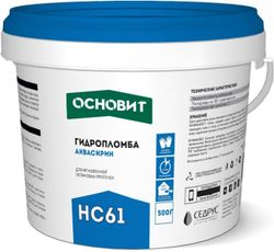 Гидропломба ОСНОВИТ АКВАСКРИН HC61, 0.5 кг, картинка