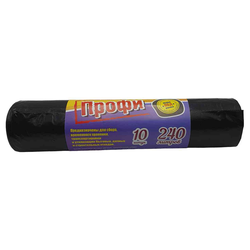 Пакеты для мусора ПВД 240 л, 10 шт, 40 мкм Goodesta, картинка
