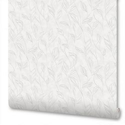Виниловые обои WALLSECRET liola 9050-22 белые 1,06х10,05 м, картинка