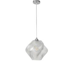 Подвес Moderni E27 1х60W 220V Tide металл/стекло хром/прозрачный, крупный план