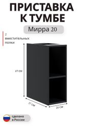 Приставка к тумбе Мирра навесная 69x20 см черный, детальное фото